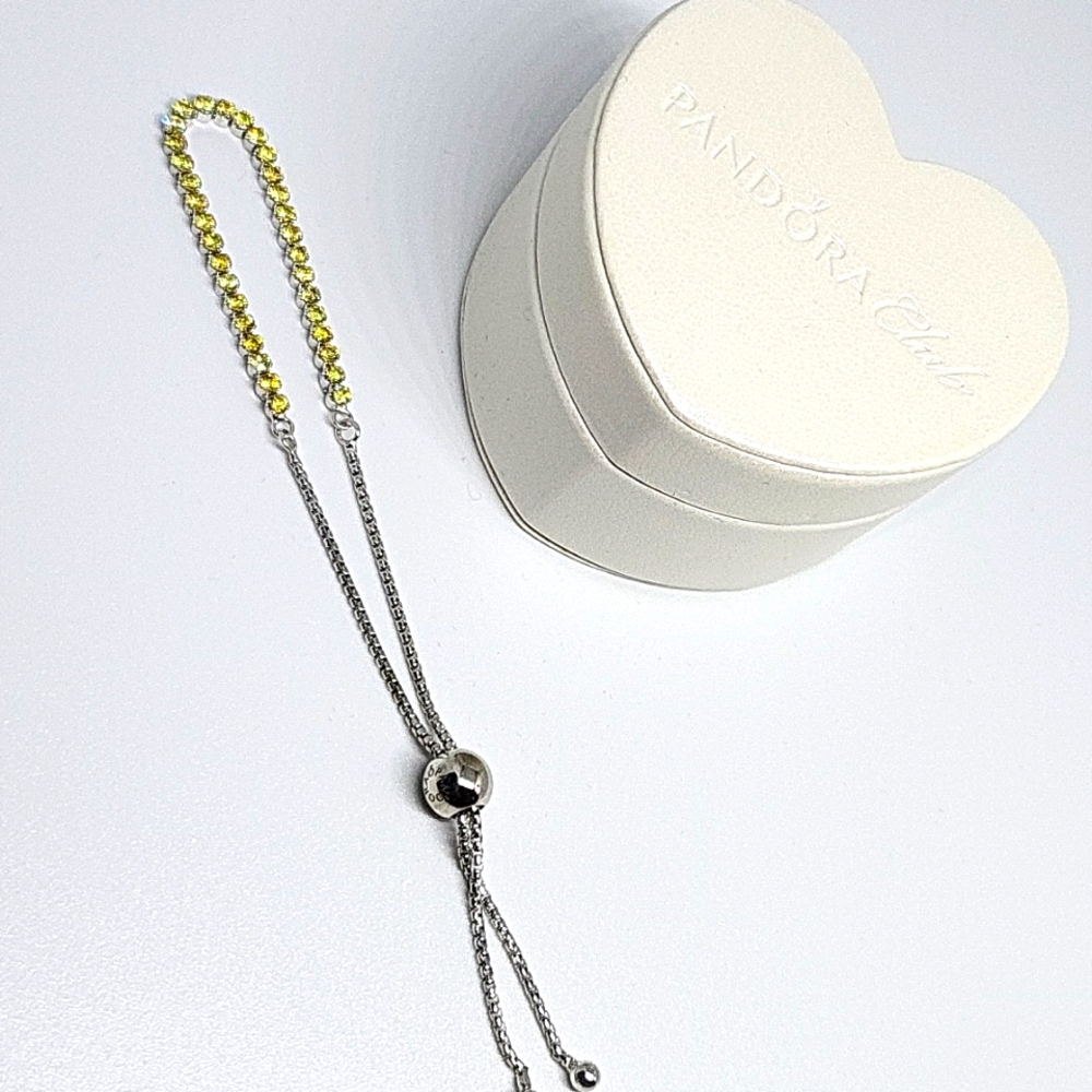 Pandora Silver yellow stones